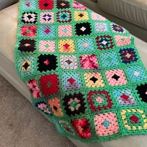 Vintage granny square afghan
